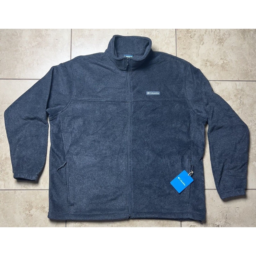Columbia Sportswear Gray Fleece Pockets Full Zip Jacket Adult Regular Size XXL - Picture 2 of 11